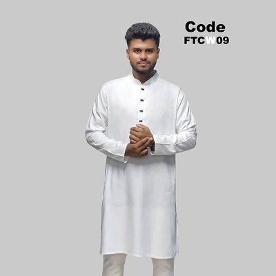 প্রিমিয়াম চিনিগুড়া সলিড পাঞ্জাবি/ কালার > White_img_0