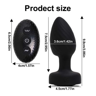 360° Rotation Vibrating Anal Plug Remote Control Vibrating Butt Plug with 7 Colors LED Prostate Massager Adult Anus Sex Toys_img_1