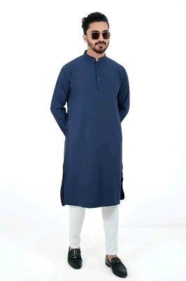 প্রিমিয়াম মাইক্রোস্টিজ সলিড পাঞ্জাবি/ কালার > Navy Blue_img_0