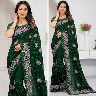 Embroidery Work Party saree_img_2