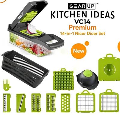 GearUP VC14 Premium 14-in-1 Vegetable and Fruits Multifuction Cutting Slicer Kitchen Tools_img_0