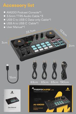 Audio Interface MAONOCASTER Lite AU-AM200 Portable All-In-One Podcast Production Studio ।_img_1