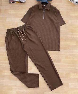 Half Zipper Polo T-Shirt & Trouser Combo