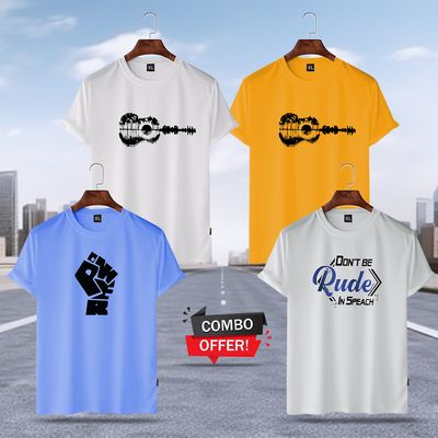 mesh fabric men's t shirt 4 piece combo offers_img_0