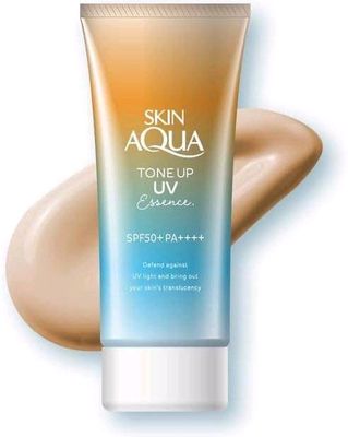 ROHTO SUNPLAY SKIN AQUA Tone up UV Essence SPF50+ PA++++ 80g  (Latte Beige)_img_0