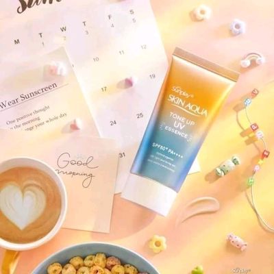 ROHTO SUNPLAY SKIN AQUA Tone up UV Essence SPF50+ PA++++ 80g  (Latte Beige)_img_1