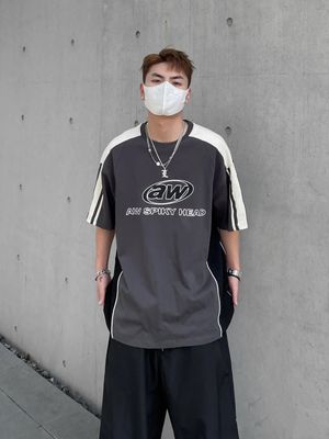 American vintage style oversized aw spiky head t shirt_img_3