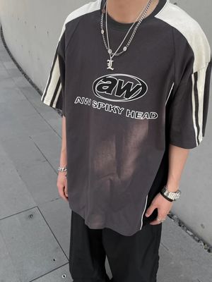 American vintage style oversized aw spiky head t shirt_img_4