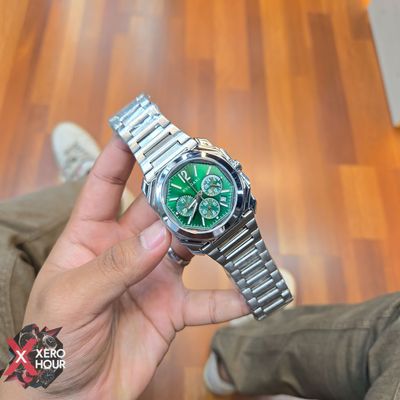 Bvlgari Octagon Shape Chronograph | Green,Blue, Grey, Black_img_3