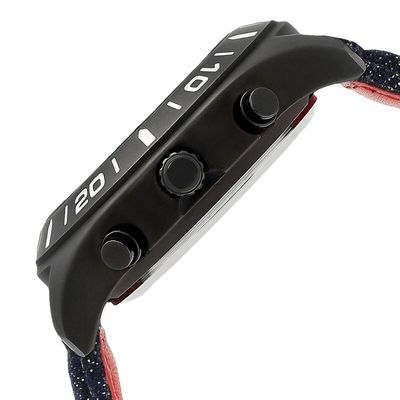 Fastrack NP38034NL01 Denim Quartz Analog Digital Black Dial Denim Strap Watch_img_3