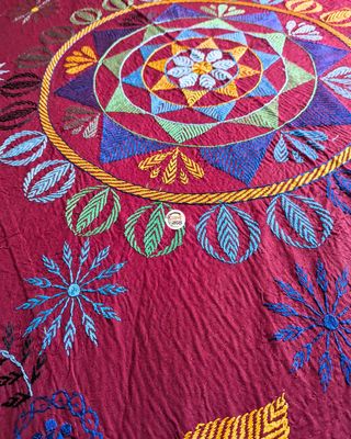 Premium Aarong Nokshikatha - Maroon_img_2