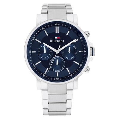 TOMMY HILFIGER STAINLESS STEEL NAVY DIAL MULTI FUNCTION MEN'S WATCH -1710588_img_0