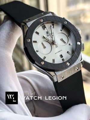 HUBLOT CLASSIC FUSION SILICONE BLACK BEZEL WHITE DIAL_img_1