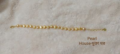 Golden colour pearl Breslate with S925 Adjustable chain_img_1