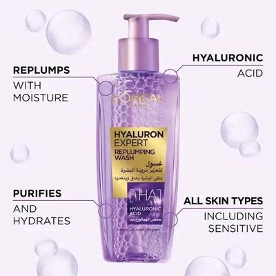 LOreal Paris Hyaluron Expert Replumping Purifying Gel Wash_img_1