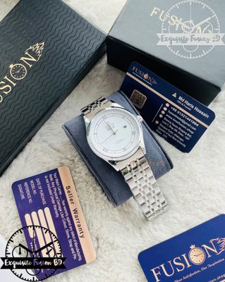 Omega Silver White Dial Swift Movement Quartz Watch (AA Grade)_img_0