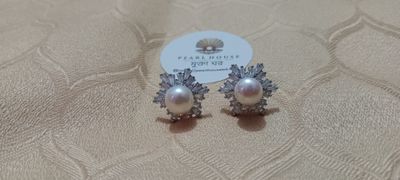Diamond cut Pearl Ear Ring_img_1