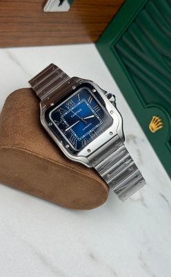 Cartier Santos blue dial