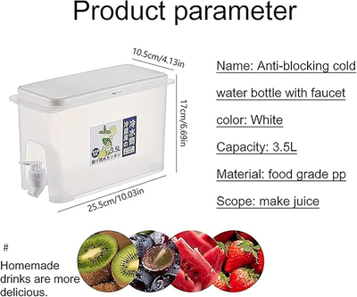Cold Kettle in Refrigerator, Drink Dispenser for Fridge, 3.5L_img_2