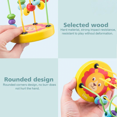 Baby Montessori Educational Math Toy – Bead Wire Maze Roller Coaster_img_2
