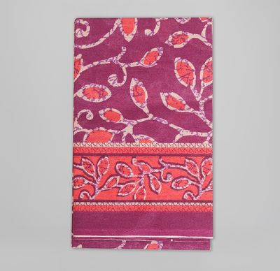 Sophisticated Violet Digital Printed Saree | All-Over Print with Contrasting Aanchal & Border_img_1