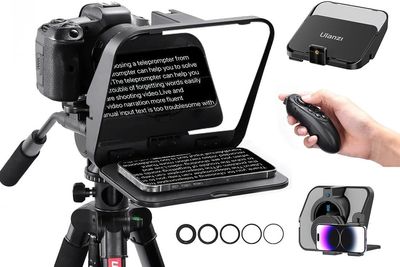 ULANZI RT02 Universal Teleprompter for Camera, Tablet, Smartphone with Remote Control ক্যামেরা, ট্যাবলেট, রিমোট কন্ট্রোল সহ স্মার্টফোনের জন্য ULANZI RT02 ইউনিভার্সাল টেলিপ্রম্পটার ।_img_0