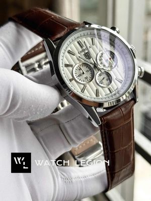 TAG BELT 1969 BROWN BELT SILVER CASE WHITE DIAL_img_1