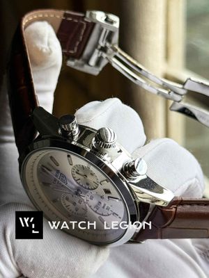 TAG BELT 3 CHRONO SILVER BODY BROWN BELT WHITE DIAL_img_2