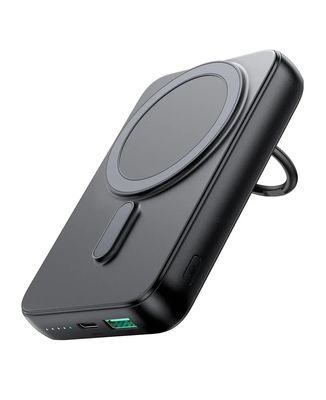 Joyroom JR-W050 20W 10000mah Magnetic Wireless Power Bank with Ring Holder- Black Color_img_0