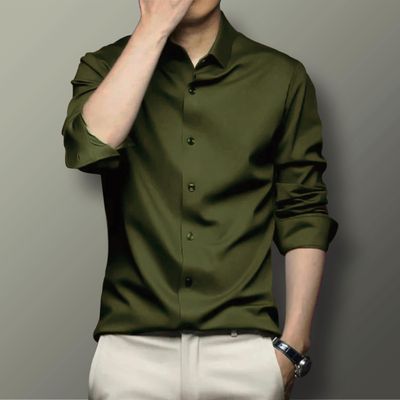 High Spandex Shirt / Color > Olive Color