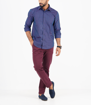 Long-Sleeve non-Stretch Men Casual Full Shirt | Palli_img_2