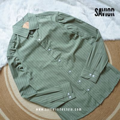Forest Olive - Old Money Full Sleeve Shirt_img_1