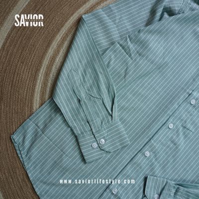 Teal Line - Old Money Full Sleeve Shirt_img_2