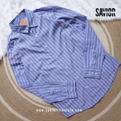Skyline Stripe - Old Money Full Sleeve Shirt_img_1