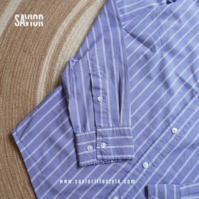 Skyline Stripe - Old Money Full Sleeve Shirt_img_2