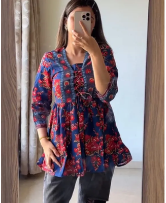 Ladies Western Fashion Printed Stylish Tops For Girls, Women_img_0