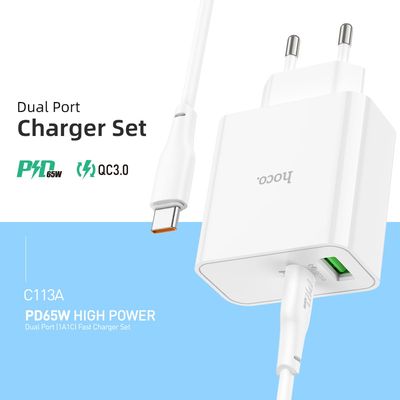Hoco PD65W Type-C USB QC3.0 ফাস্ট চার্জার (C113A) ।_img_0