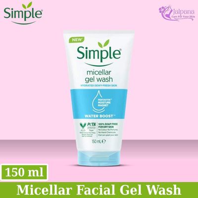 Simple Water Boost Micellar Facial Gel Wash For Dry Skin-150ml_img_0