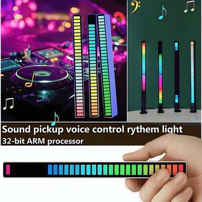 Smart RGB Symphony Sound Control LED Light Music Rhythm Ambient Pickup Lamp App Control For Compute Gaming Desktop Decor_img_3
