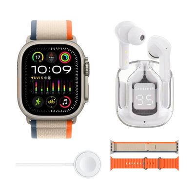 Okpu D100 Smartwatch With TWS Earbuds and 2 Strips_img_0