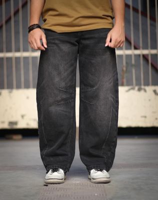 Baggy fitted black denim pant_img_0
