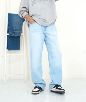 Baggy fitted sky blue denim pant_img_0