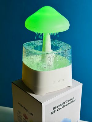 5 IN 1 Bluetooth Speaker Rain Cloud Humidifier, switchable 7 colors, 450ml capacity super quiet, intelligent anti-dry function_img_1