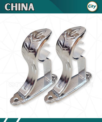 ১ জোড়া সিল্ভার পলিশ করা সিংগেল পর্দার পাইপ হোল্ডার সাইড ক্লাম্প ১ ইঞ্চি পাইপের জন্য_img_0