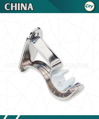 ১ জোড়া সিল্ভার পলিশ করা সিংগেল পর্দার পাইপ হোল্ডার সাইড ক্লাম্প ১ ইঞ্চি পাইপের জন্য_img_2