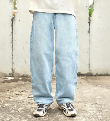 Lite blue baggy fitted denim pant_img_0