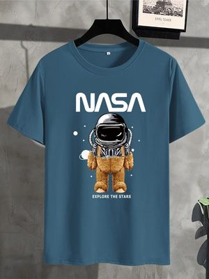 Men Astronaut And Slogan Graphic Tee_img_0