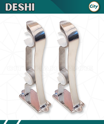 ১ জোড়া স্টেইনলেস স্টিলের পর্দার ক্লাম ডাবোল পর্দার পাইপ হোল্ডার ৪টি ফুটার হেভি সাইড ক্লাম্প ১ ইঞ্চি পাইপের জন্য_img_0