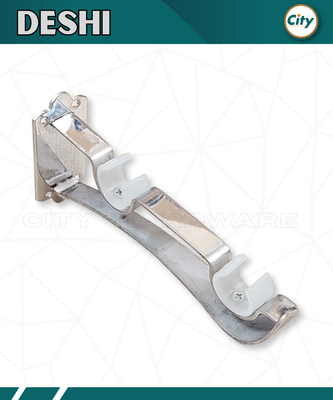 ১ জোড়া স্টেইনলেস স্টিলের পর্দার ক্লাম ডাবোল পর্দার পাইপ হোল্ডার ৪টি ফুটার হেভি সাইড ক্লাম্প ১ ইঞ্চি পাইপের জন্য_img_2