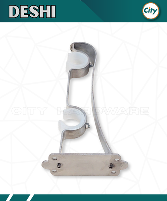 ১ জোড়া স্টেইনলেস স্টিলের পর্দার ক্লাম ডাবোল পর্দার পাইপ হোল্ডার ৪টি ফুটার হেভি সাইড ক্লাম্প ১ ইঞ্চি পাইপের জন্য_img_3